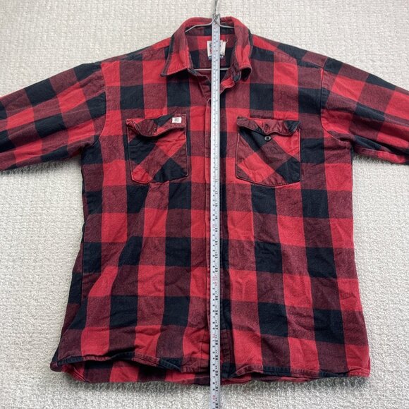 Big Bill Men Plaid Brawny Red Work Flannel Shirt Heavyweight Made In Canada Read - Picture 8 of 14